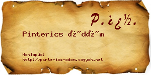 Pinterics Ádám névjegykártya