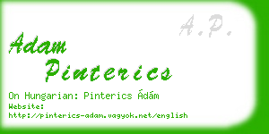adam pinterics business card